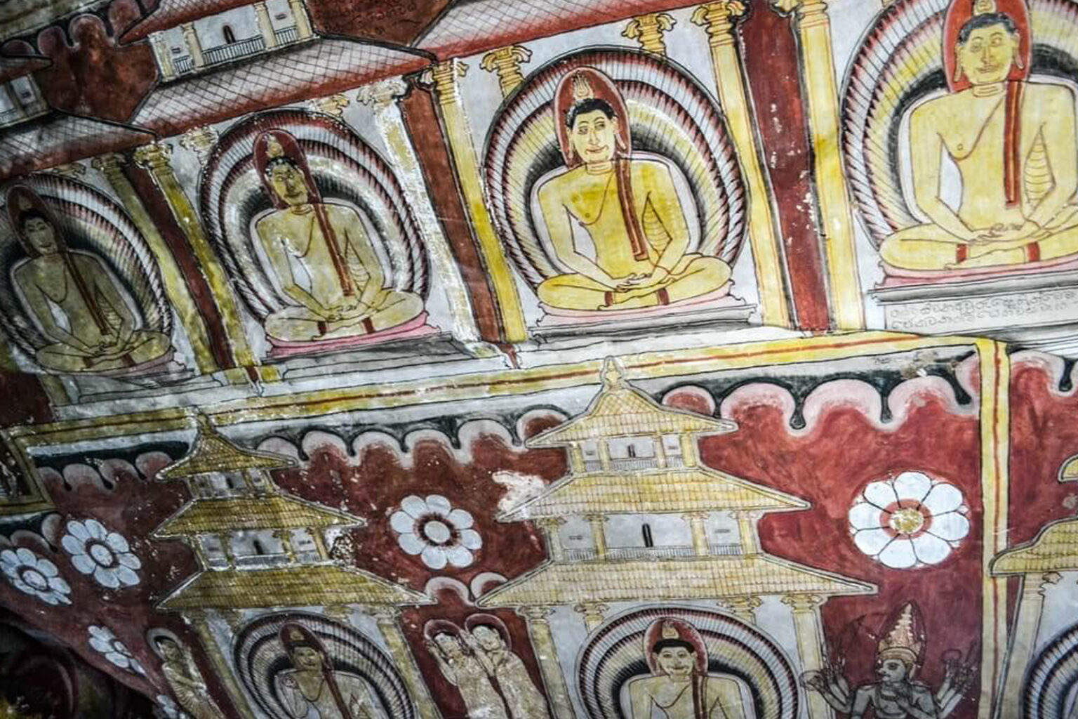 cave temple paintings dambulla